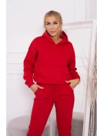 Souprava s podšívkou a zavazováním na červená model 18747973 - K-Fashion Souprava s podšívkou a zavazováním na červená model 18747973 - K-Fashion