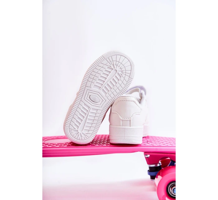 Dziecięce Buty Sportowe Na Rzepy Białe Elike