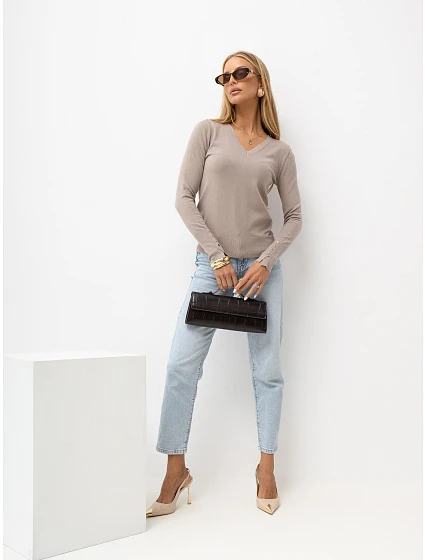 Sweter IR SW model 22303478 beżowy - FPrice Sweter IR SW model 22303478 beżowy - FPrice