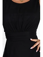 dlouhé maxi šaty s kulatým výstřihem – černé model 22294993 - numoco basic dlouhé maxi šaty s kulatým výstřihem – černé model 22294993 - numoco basic