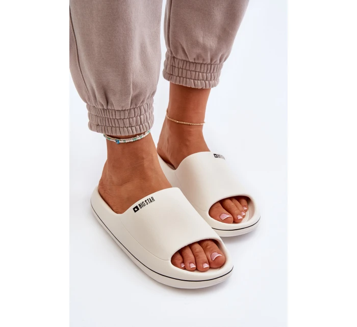 Lekkie Klapki Damskie Big Star NN274A043 Białe