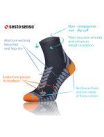 Sesto Senso krátke športové ponožky Graphite