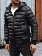 Pánská prošívaná bunda s kapucí černá Dstreet model 21979579 - FashionStreet
