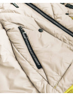Béžová dámská asymetrická bunda model 16147306 - DARK SNOW