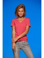 JN Dámské elastické tričko s výstřihem do V 02.0 pink model 22494306 - Daiber JN Dámské elastické tričko s výstřihem do V 02.0 pink model 22494306 - Daiber