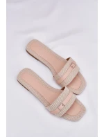 Ploché Dámské Pantofle S Páskem A Béžové model 21689551 - Boto