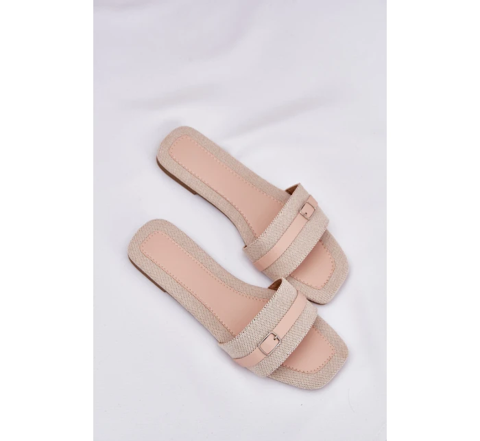 Ploché Dámské Pantofle S Páskem A Béžové model 21689551 - Boto
