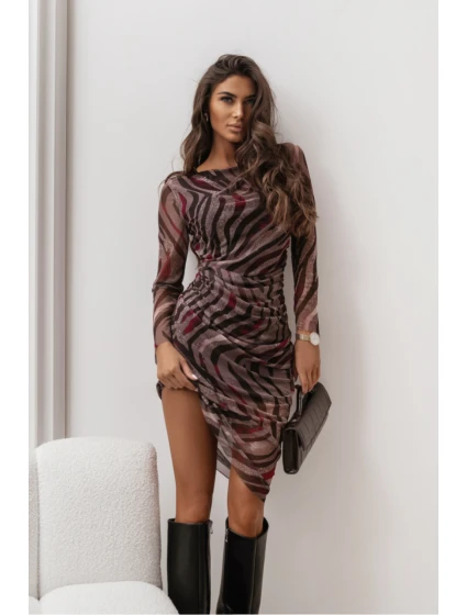 Ružové šaty Lush-Pink zebra - LaBalancia