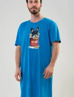 Pánska nočná košeľa s krátkym rukávom Bulldog