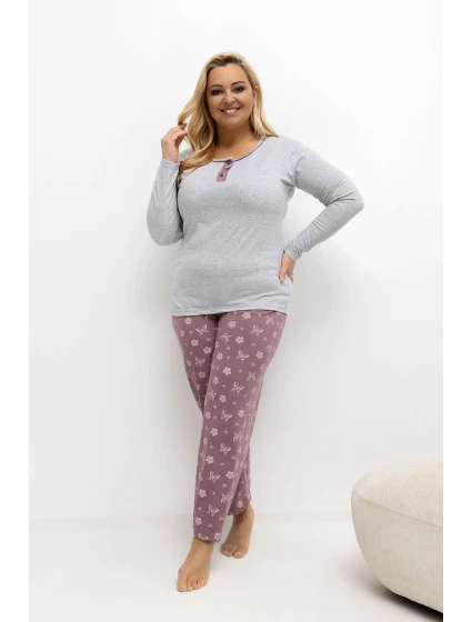 Pohodlné pyžamo pre plnoštíhly model 221187 Forever Pink Pohodlné pyžamo pre plnoštíhly model 221187 Forever Pink