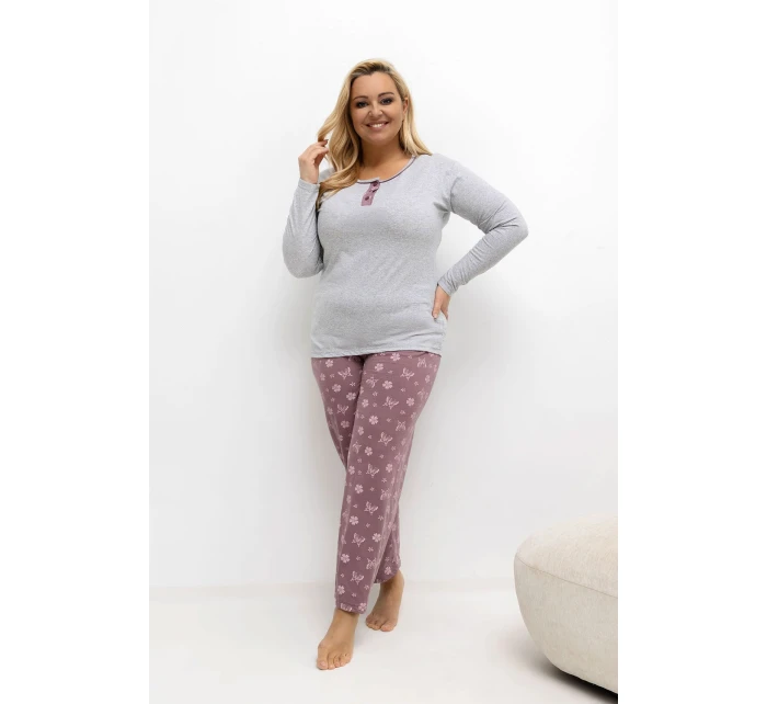 Pohodlné pyžamo pre plnoštíhly model 221187 Forever Pink Pohodlné pyžamo pre plnoštíhly model 221187 Forever Pink