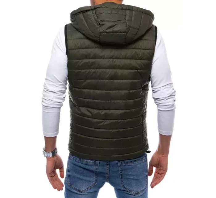 Pánska prešívaná zelená vesta FashionStreet TX4034