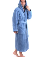 Unisex župan Athena s kapucňou 3116 denim light - Vestis