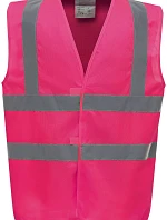 Bezpečnostná vesta Yoko HVW 100 Hi-Vis 79.W100 ružová