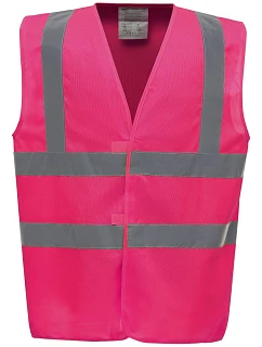 Bezpečnostná vesta Yoko HVW 100 Hi-Vis 79.W100 ružová