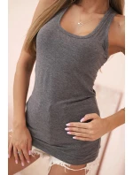 Dámske bavlnené tielko s okrúhlym výstrihom Graphite Dámske bavlnené tielko s okrúhlym výstrihom Graphite