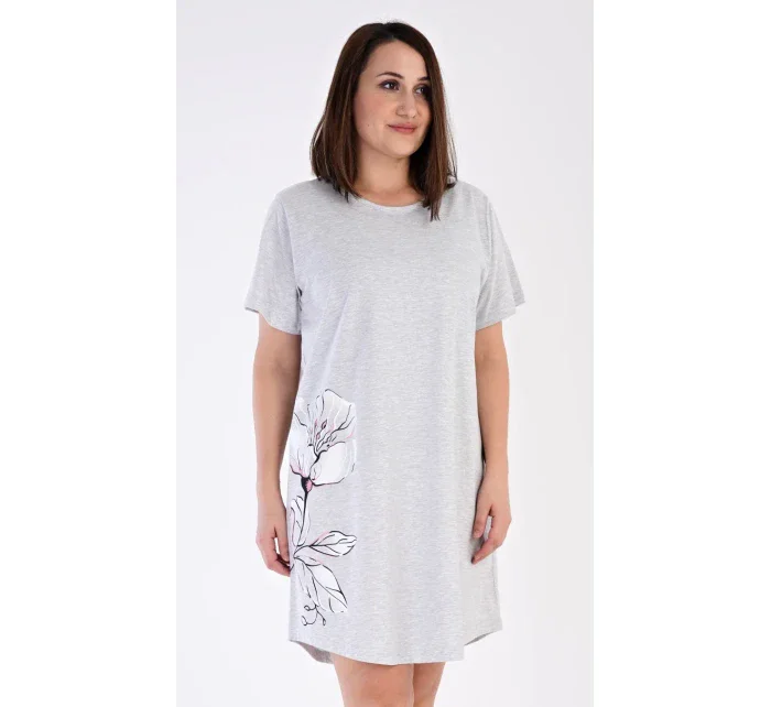 Dámská noční košile s krátkým rukávem model 18728710 - Vienetta Dámská noční košile s krátkým rukávem model 18728710 - Vienetta