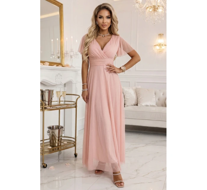 długa  z dekoltem i krótkim  model 22036870 - numoco basic