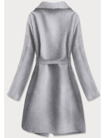 Šedý dámsky minimalistický kabát (747ART)