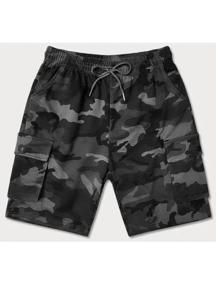 Tmavosivé pánske maskáčové kraťasy (8K282-2) Tmavosivé pánske maskáčové kraťasy (8K282-2)