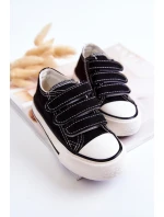 Dziecięce Trampki Na Rzepy Czarne Bernie Dziecięce Trampki Na Rzepy Czarne Bernie