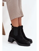 Botki Sztyblety Damskie Na Obcasie Ocieplane Czarne Zelia Botki Sztyblety Damskie Na Obcasie Ocieplane Czarne Zelia