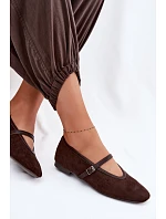 model 22091791 Eko semišové balerínky s páskem - Boto