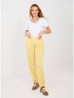 Nohavice MI SP P6845.68 svetložltá