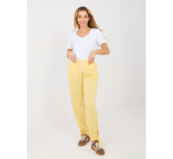 Nohavice MI SP P6845.68 svetložltá