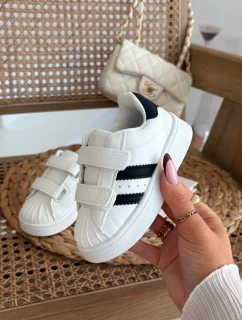 Detské športové tenisky z ekokože Renel - biele