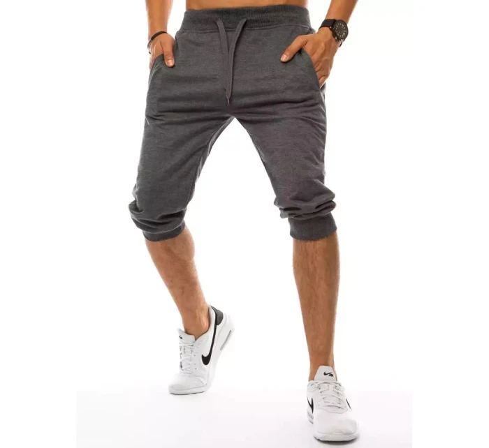 Pánské tmavě šedé teplákové šortky Dstreet model 21963423 - FashionStreet