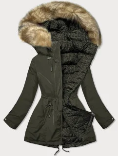 Zelená obojstranná dámska bunda (w555)