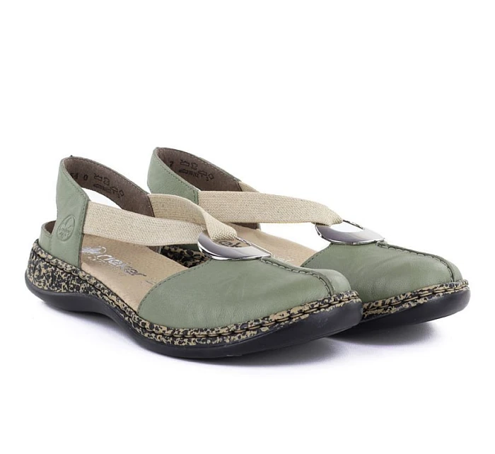 Skórzane  zielone model 22086933 - Rieker