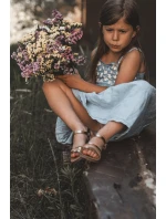 Dziecięce Sandały Z Paseczkami Różowe Złoto Isla