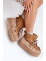 Sněhule S Na Platformě Hnědé model 21676659 - Boto