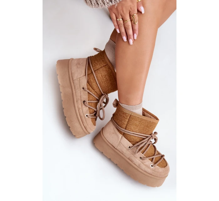 Sněhule S Na Platformě Hnědé model 21676659 - Boto