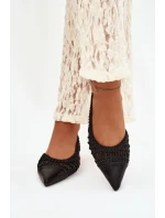 Dámské sandály s pletením na Černé model 21911471 - Boto