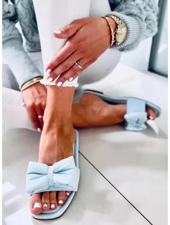 Dámské pantofle s mašlí Světle modrá model 18830788 - Inello