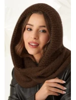 Dámsky šál s kapucňou Chimney 48-495 Chocolate - AJS