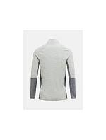 Termoaktívna mikina Peak Performance Magic Half Zip Wool-Blend BL – stredne sivá melírovaná/sivá melírovaná, veľkosť: L