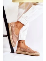 Klasické dámské espadrilky prolamované nude model 21588416 - S.Barski