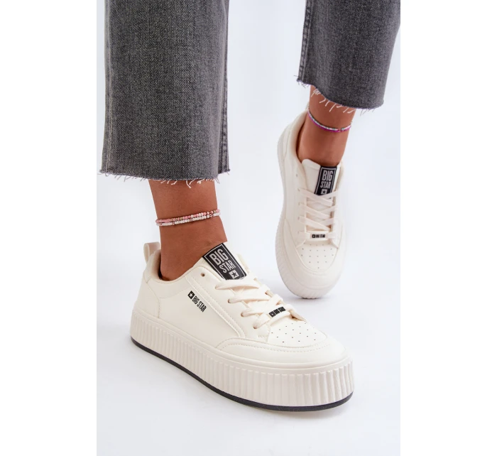 Dámské tenisky na platformě Big Star model 21654856 Bílé - Big Star Shoes Dámské tenisky na platformě Big Star model 21654856 Bílé - Big Star Shoes