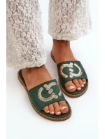 Dámské Ploché Žabky S Zelené model 21664504 - S.Barski Dámské Ploché Žabky S Zelené model 21664504 - S.Barski