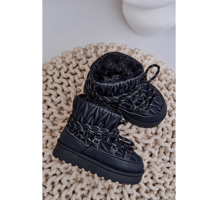Dětské Zimní Boty S Kožíškem Černé model 21680341 - Boto Dětské Zimní Boty S Kožíškem Černé model 21680341 - Boto