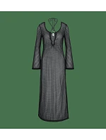 Plážové MyWear háčkované dlhé šaty LSL - BLACK - TRIUMPH BLACK - TRIUMPH