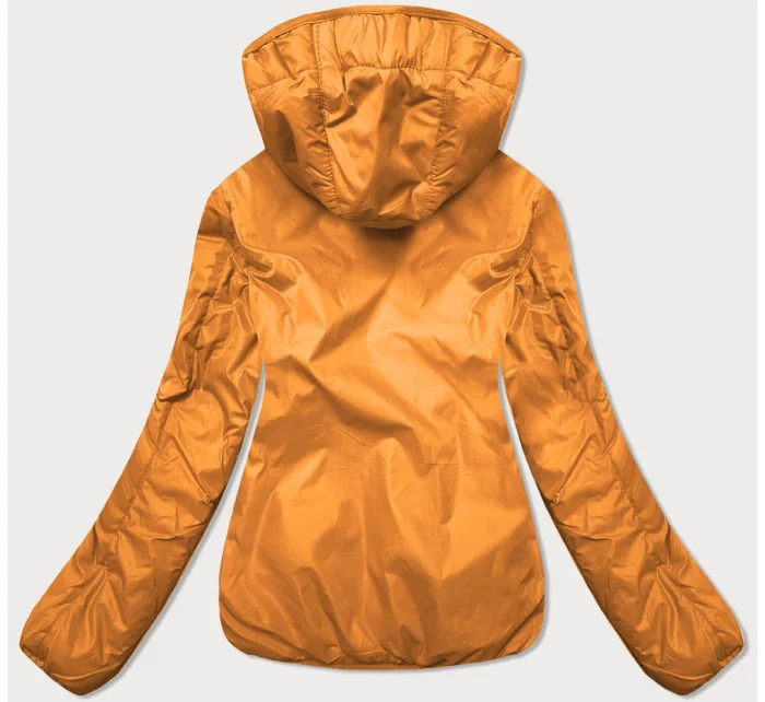 Dámska krátka bunda 2 v 1 v horčicovej farbe (H1029-37)