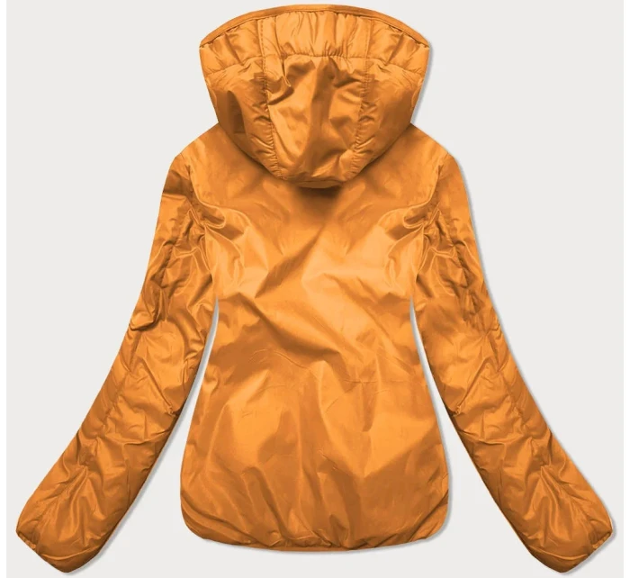 Dámska krátka bunda 2 v 1 v horčicovej farbe (H1029-37) Dámska krátka bunda 2 v 1 v horčicovej farbe (H1029-37)