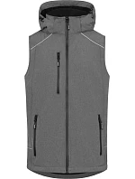 Pánská 3vrstvá softshellová vesta 40. heather grey model 22517272 - Promodoro Pánská 3vrstvá softshellová vesta 40. heather grey model 22517272 - Promodoro