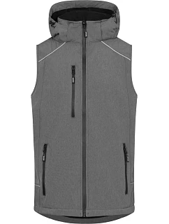 Promodoro 7840 Pánska 3-vrstvová softshellová vesta 40.7840 heather grey