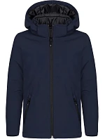 Padded Hooded Softshell Junior Dětská zateplená softshellová bunda s kapucí model 22454895 dark navy - Clique